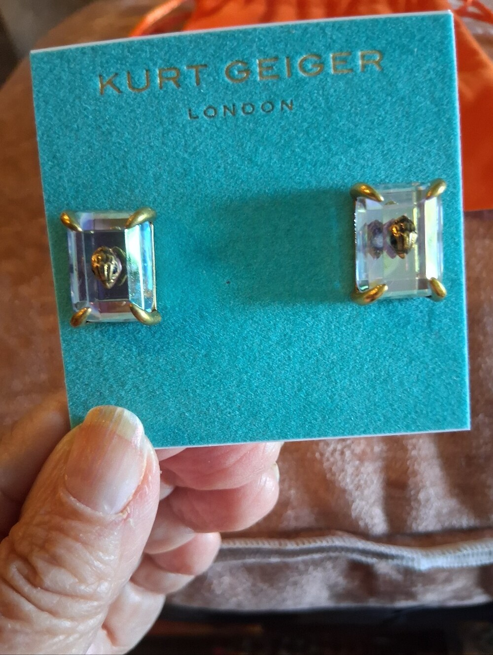 Kurt Geiger Eagle Head Stud Earrings